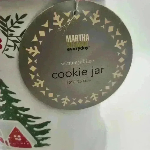 Vintage Martha‎ Stewart Everyday Winter Jubilee Discontinued 10" Cookie Jar - Picture 3 of 10